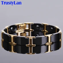 Био керамический мужской браслет для здоровья, мужские магнитные браслеты для женщин, аксессуары, ювелирные изделия для лучших друзей, подарки, регулируемые
