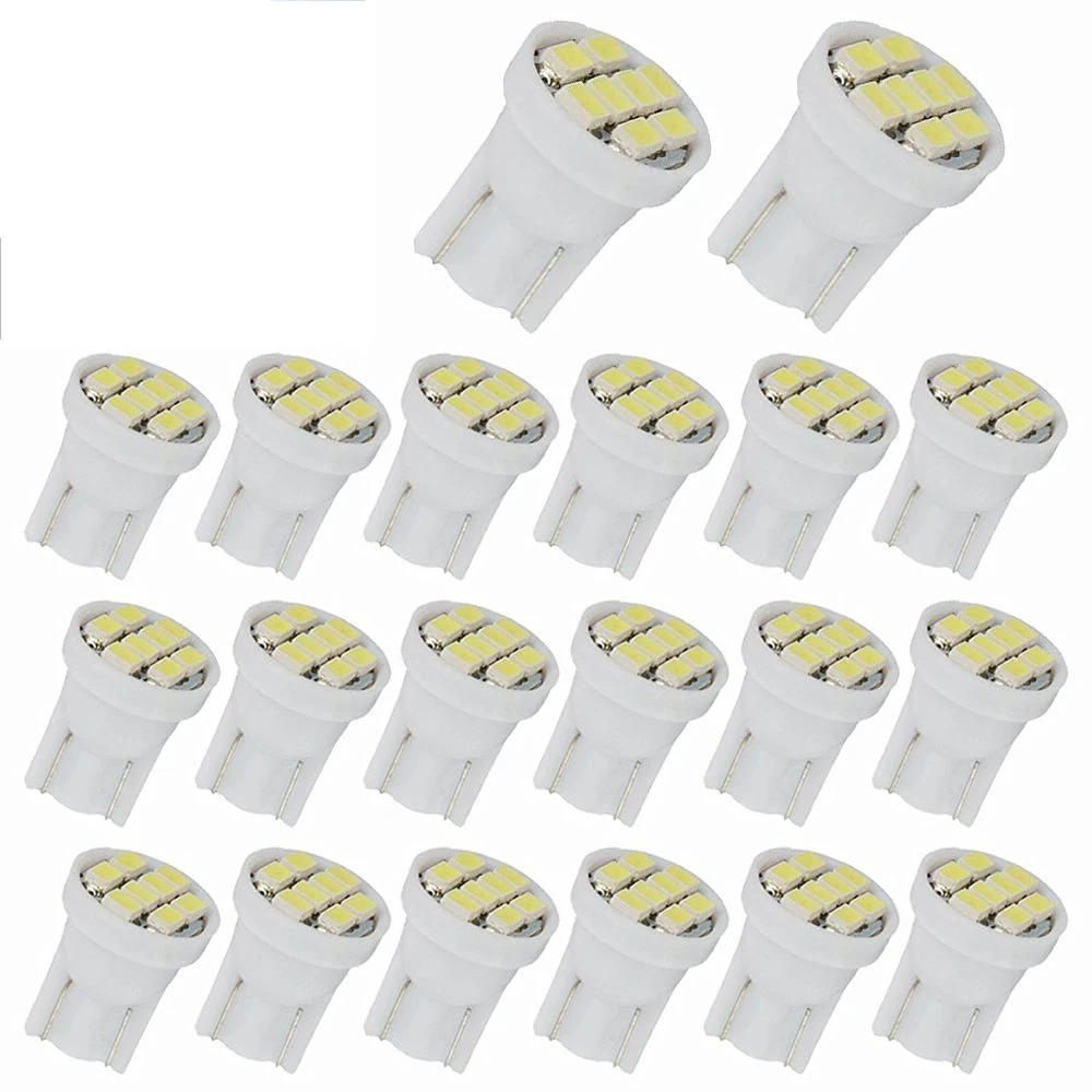 1000 шт. белый светодиод T10 8 smd 1206 светодиодов 8SMD Внутреннее освещение автомобиля 194