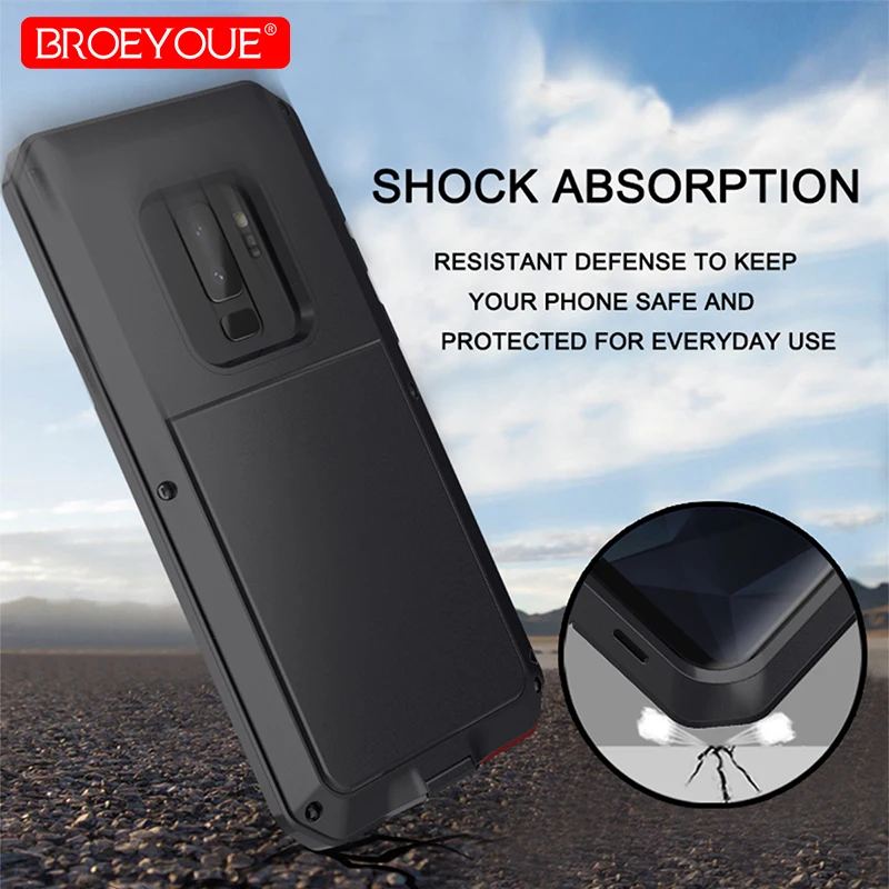 

Shockproof Case For Samsung Galaxy Note 9 8 4 5 3 Heavy Duty Aluminum Metal Phone Case For Samsung S7 S6 Edge S8 S9 Plus S4 S5