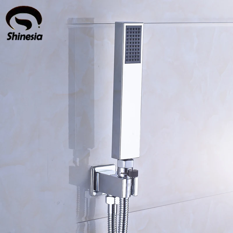 Chrome Polished Handheld Shower Sprayer + 150cm Shower Hose + Holder