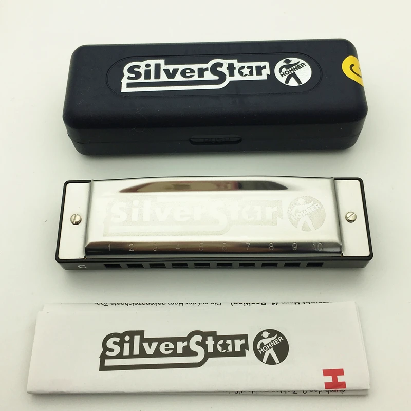 Armonica A 10 Fori Tremolo In Do - Professionale Per Blues, Jazz E Pop | Per Principianti E Bambini | Argento - Foto 4