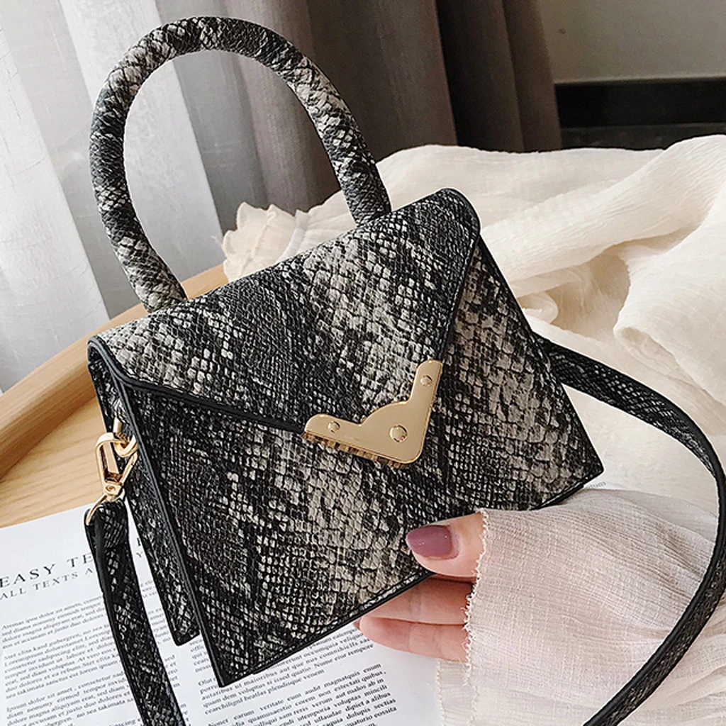 Sac A Main En Cuir Pu Pour Femmes Imprimes Peau De Serpent Bandouliere Vintage Marque De Luxe Petit Sac Pour Epaule Aliexpress