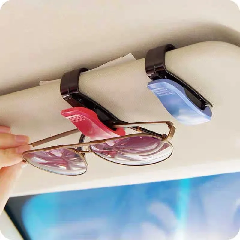 

1Pc Multi function Car Accessory Sun Visor Sunglass Eyeglasses Glasses Card Pen ABS Portable Clip Ticket Holder Stand