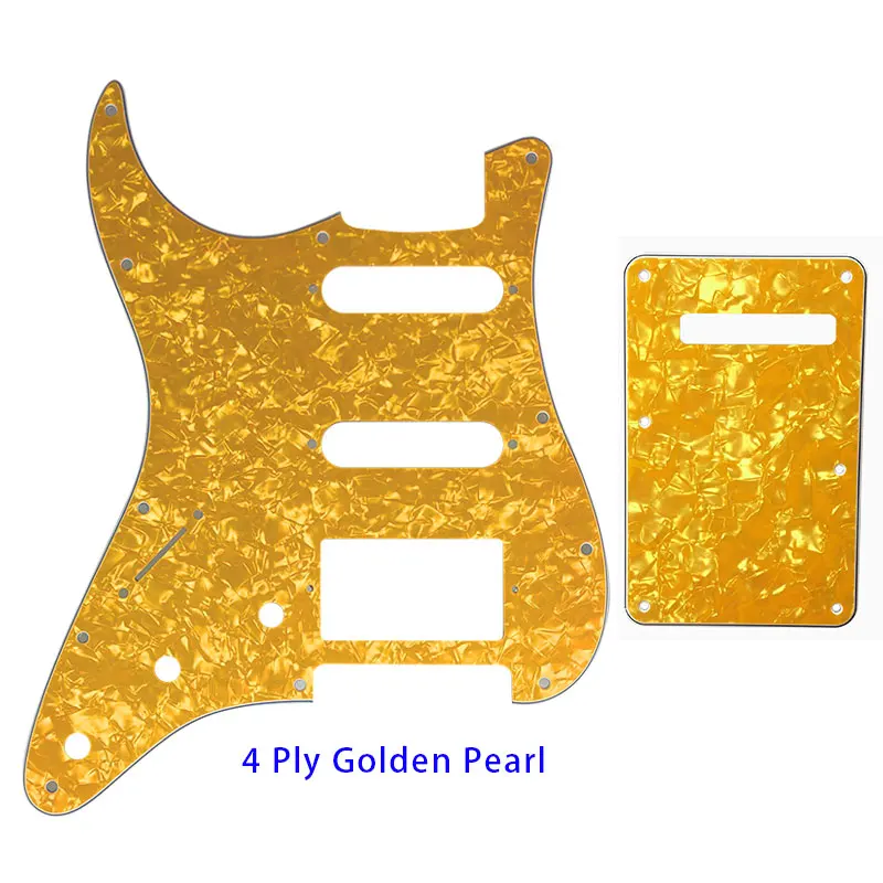 4 ply golden pearl ST HSS PAF pickguard with back plate