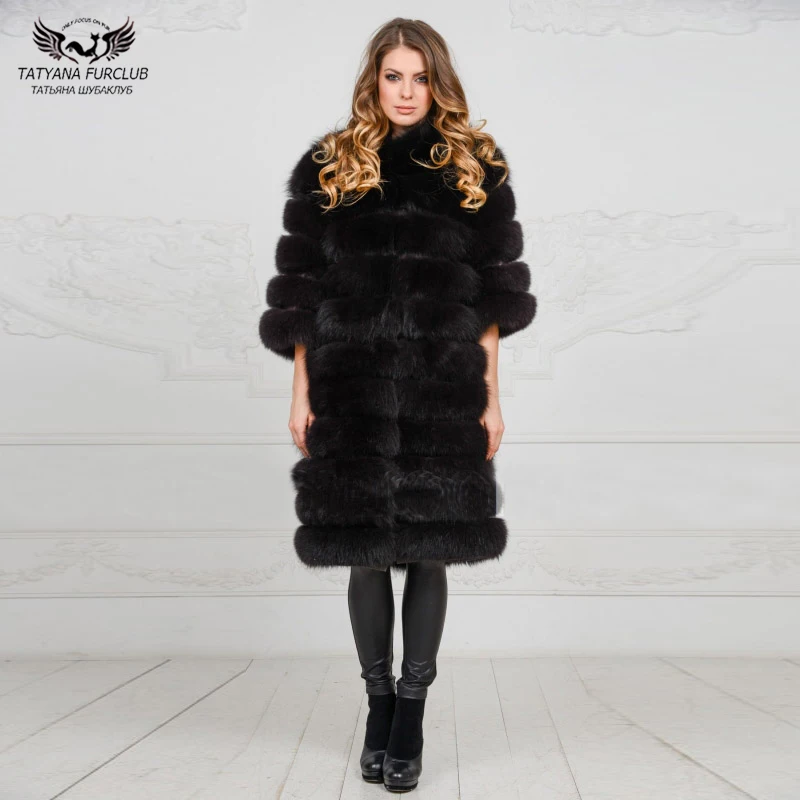 

Tatyna Furclub Fashion Clothing 2018 New Arrival Real Natural Fox Fur Coats For Women Winter Sale Jacket Genuine Leather Parka