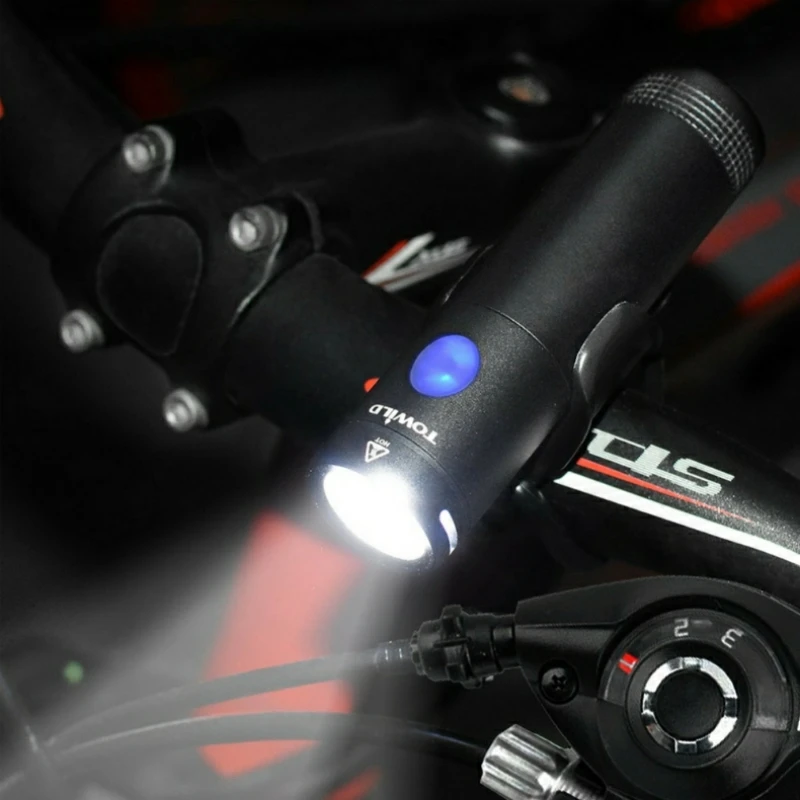 Велосипедный передний светильник TOWILD, внешний аккумулятор, водонепроницаемый, USB, перезаряжаемый, велосипедный светильник Предупреждение, мигающий светильник, 750 люмен, 2600 мА/ч, 6 режимов