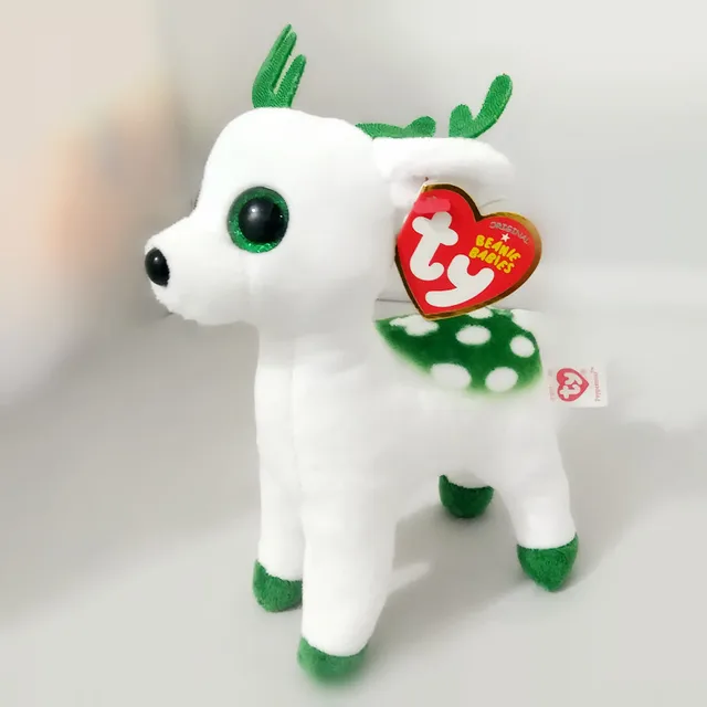 Best Price 6'' 15cm Ty Beanie Boos Collection Peppermint Tinsel Sika Deer Big Eyes Plush Toys Stuffed Animals Soft Toys Buddly Toys S204