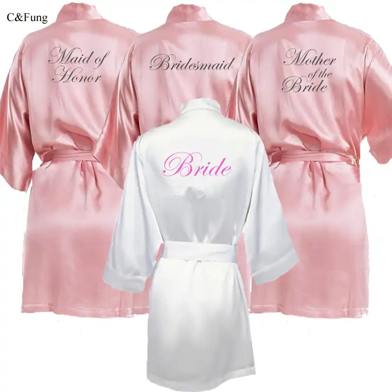 C\u0026Fung dark pink robe iron grey writing 