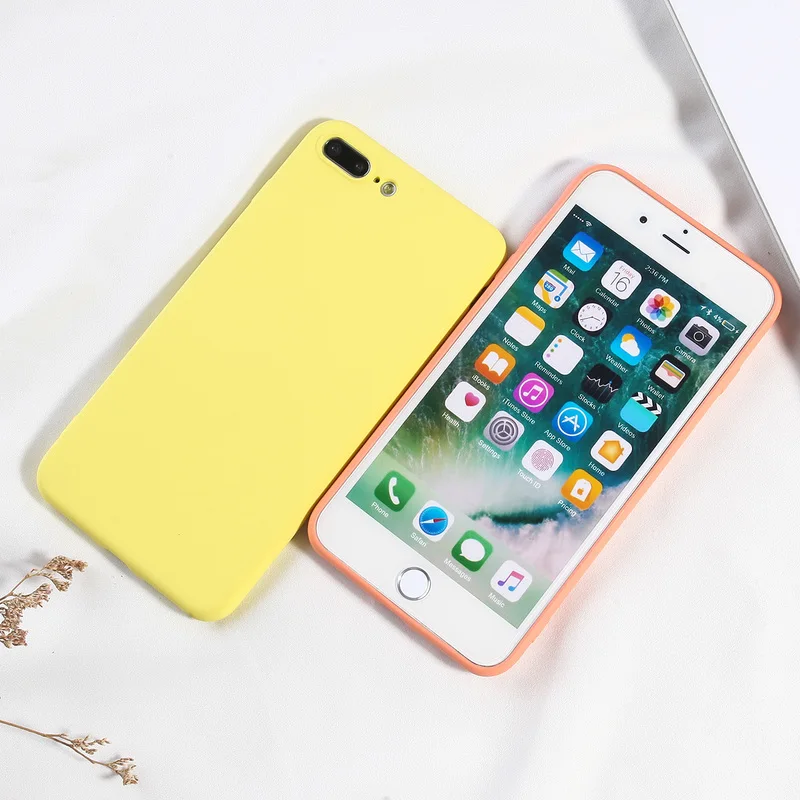 

Candy Color Phone Cover For iPhone 8 Plus Luxury Liquid Silicone Case For iPhone X XS XR XS Max 7 8 6 6s Plus Full Cover Design