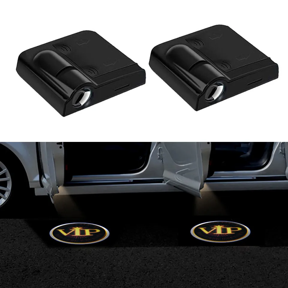 Wireless Car Logo LED Welcome Light For BMW AUDI VW Benz Ford Projector Light Halloween Decoration Car Styling Door Light (3)