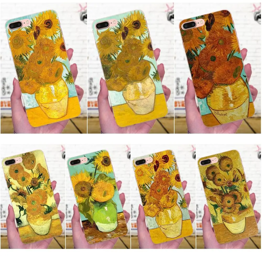 

TPU Case Capa Cover Van Gogh Sunflowers Oil Painting For Galaxy J1 J2 J3 J330 J4 J5 J6 J7 J730 J8 2015 2016 2017 2018 mini Pro