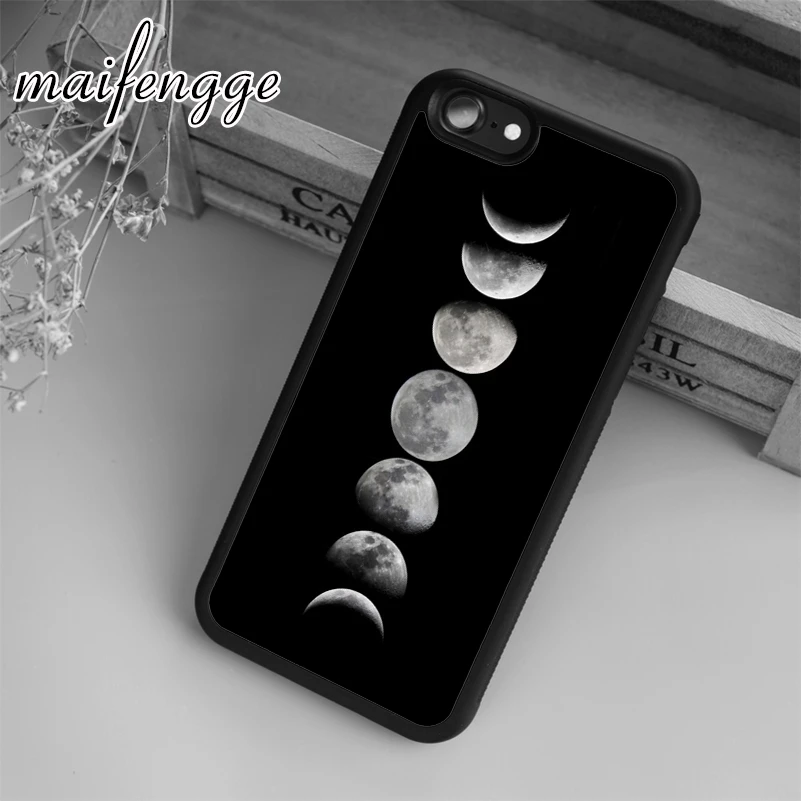 Чехол maifengge фазы Луны для iPhone 5 6 6s 7 8 plus X XR XS max 11 12 Pro Samsung Galaxy S7edge S8 S9 S10 | Мобильные
