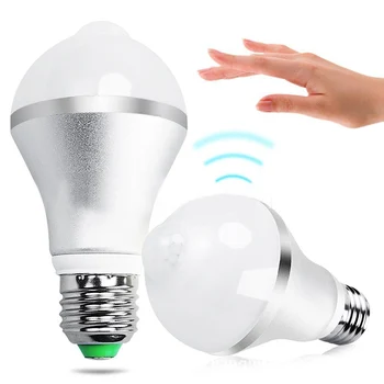 

PIR Motion Sensor Light Bulb 9W LED Sensor Light Bulb for Stairs Garage Corridor Porch Walkway JA55
