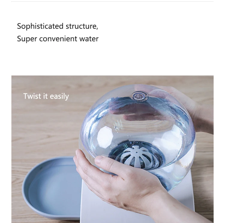 Bubble автоматический фонтан для кошачьей воды для домашних животных, диспенсер для воды, большой питьевой без электричества, не влажный рот, товары для домашних животных