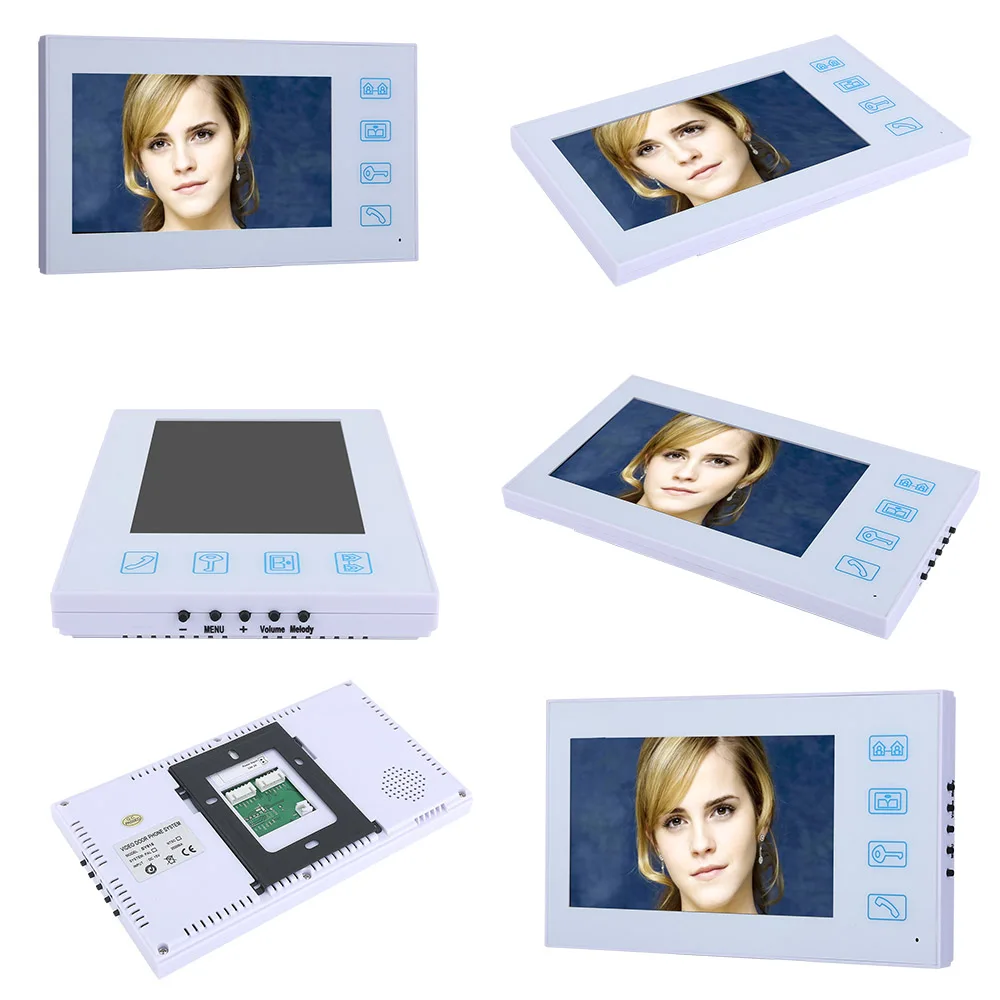 Видеодомофон с кодовым замком 7 &quotTFT идентификация отпечатков пальцев RFID