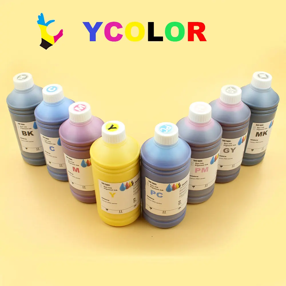 DGYCJLFP 1000ML/Bottle 8 color/lot Waterbased UV Dye ink for Canon PRO 540S 560S printer PFI 57 cartridge | Компьютеры и офис