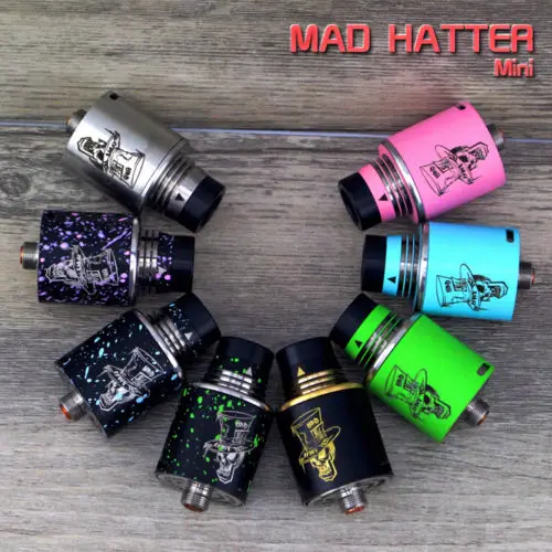 Original Advken Mad Hatter Mini RDA rebuildable atomizer tank Zombie /Splatter fast shipping fit mech mod electronic cigarrate |
