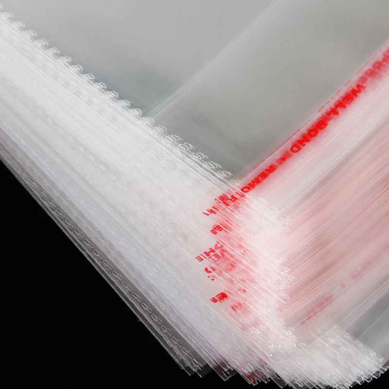 100 шт./упак. 18x28 см ленты из Опп-пластика самоклеящиеся пакеты прозрачные сумки ювелирных изделий мешки для упаковки
