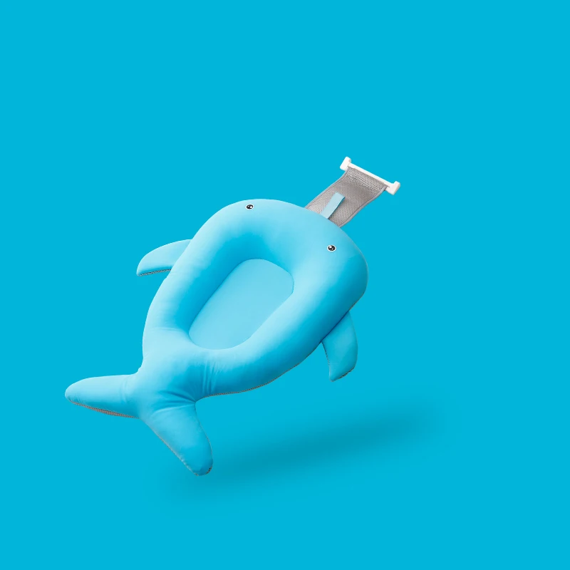 Складной коврик для купания младенцев подушка мультфильм Кит дизайн Складная Ванна коврик и стул и полка для новорожденных безопасность поддержка