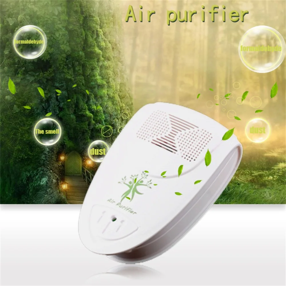 

New Mini Indoor Oxygen Bar Ionizer Air Fresh Purifier Home Wall 110/220V With Adapter Home Autocar Negative Ion Purifier US Plug