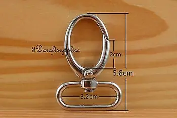 

Lobster Clasps Clips Claw purse hooks Swivel snap hook silver 32 mm 6pcs J20