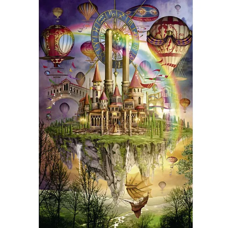 

Jigsaw Paper Puzzle 1000 Pieces Christmas Rainbow City Jigsaw Puzzle For Children And Grownups