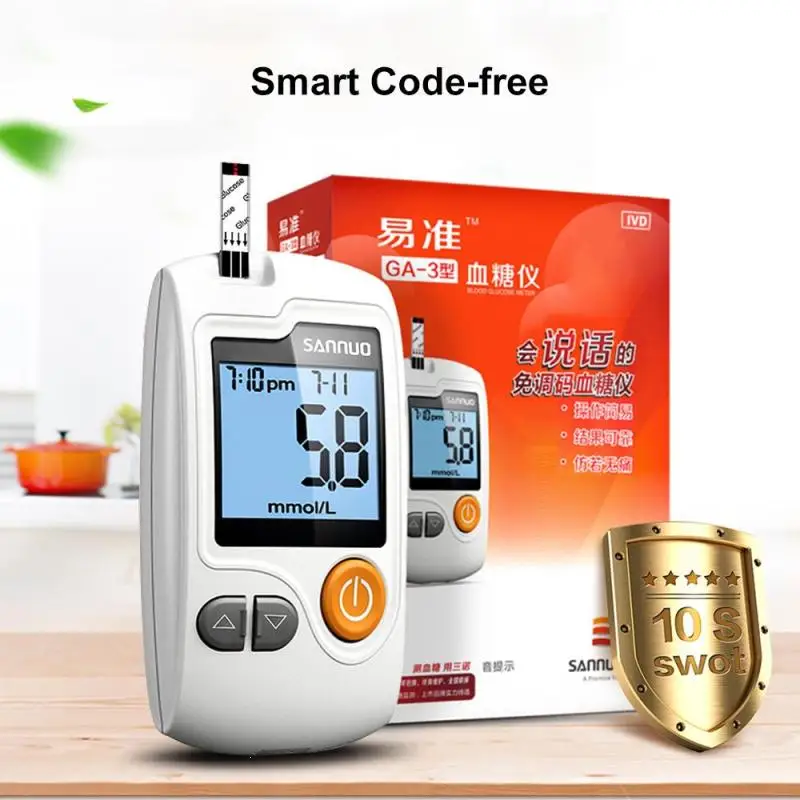 Blood Glucose Meter Diabetic 50pcs Test Strips +50pcs Lancets Needles Blood Sugar Detection Intelligent Glucometer L3 50pcs fzt853 fzt853ta