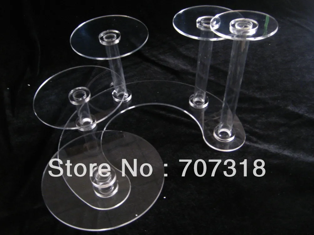 Brand NEW Unique Wholesale acrylic cake holder / Clear Cascade Cake