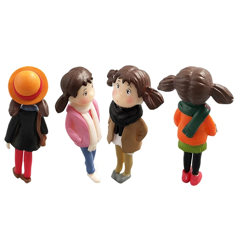 

Neighbor Totoro decorative mini fairy garden decoration cartoon people statue resin cake ornament Miniature Girl Bonsai Figure