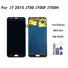 For Samsung Galaxy J7 2015 J700 J700F J700H J700M LCD Display Touch Screen Digitizer Assembly Brightness Adjustable +Tools For Samsung Galaxy J7 2015 J700 J700F J700H J700M LCD Display Touch Screen Digitizer Assembly Brightness Adjustable +Tools