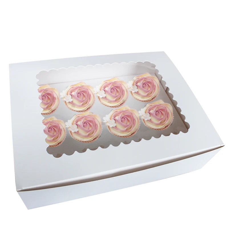 

new 12 cup Muffin cake with bottom bracket cupcake /cupcakes box/boxes 12pcs wholesale