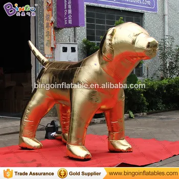 

Fortune Mascot 3X2 meters inflatable golden dog customized large air-blown dog toy decoration for event Chinese New Year