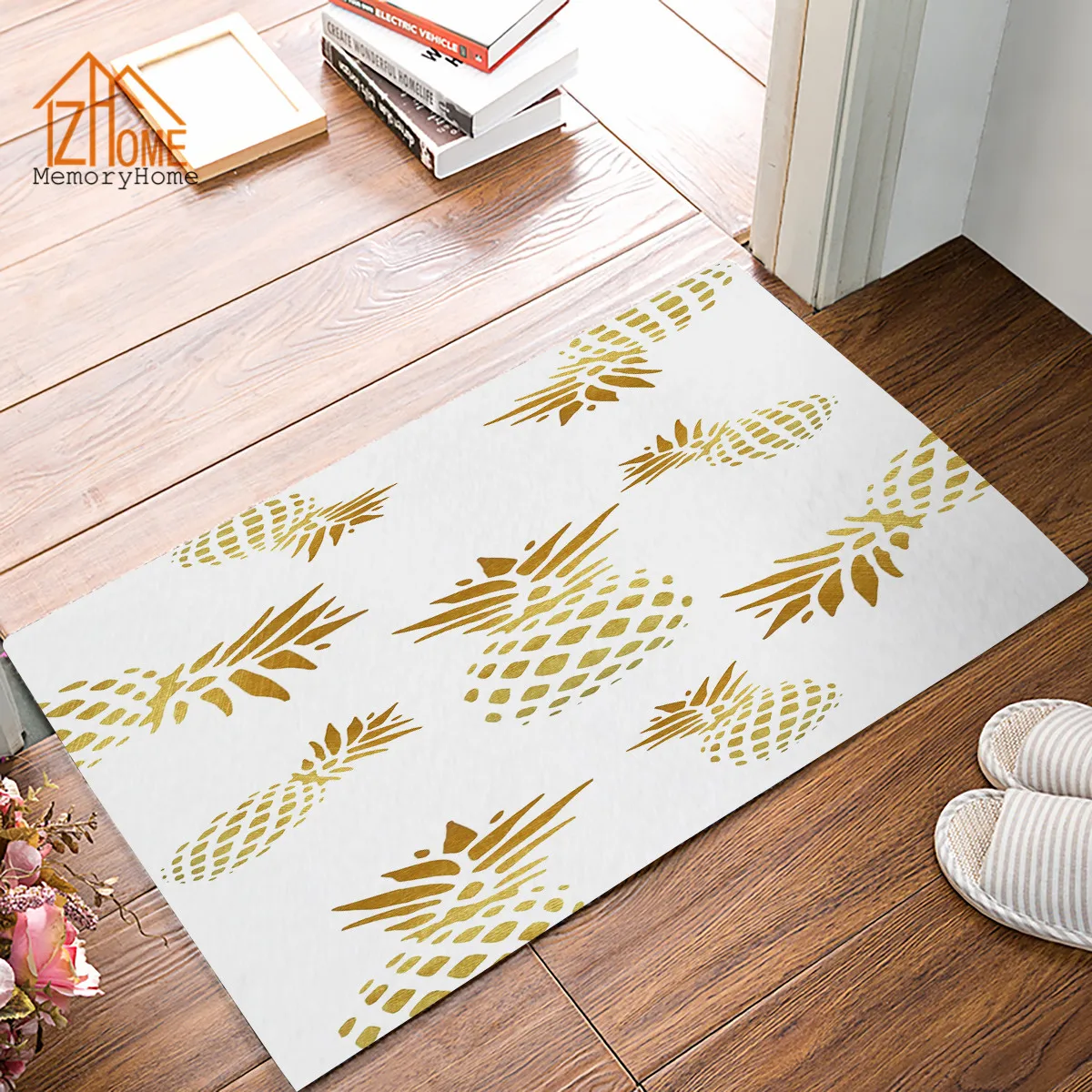 Memory Home Modern Pineapple Pattern Doormat Non woven ...