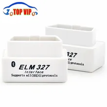 Big Discount!!Top selling SUPER MINI ELM327 Bluetooth OBD2 V2.1 White Smart Car Diagnostic Interface ELM 327 Wireless Scan Tool
