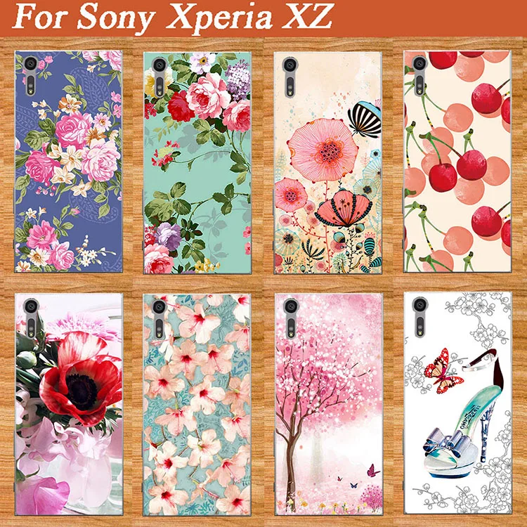 For Sony Xperia XZ F8332 Case Cover Fashion Painting Beautiful Flowers New 10 Patterns DIY Cases Soft Back SONY | Мобильные телефоны