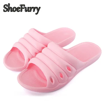 

ShoeFurry Flat Sandals For Women 2019 Summer Shoes Non-slip Bath Slippers Ladies Indoor Home Slippers Bathroom Sandals Slippers