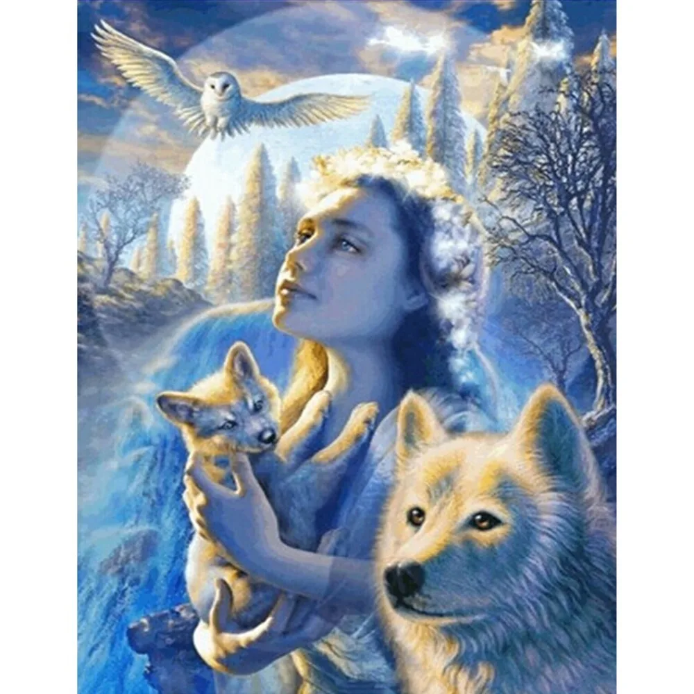 

beleza diamond painting beauty wolves diamond mosaic 2015 full rhinestones embroidery house room decorative crafts wholesale