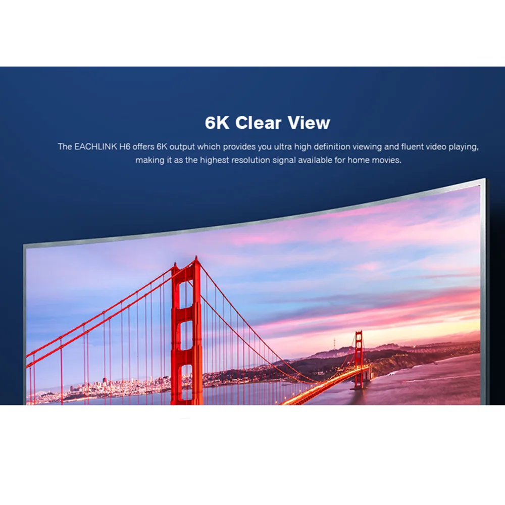  EACHLINK H6 Mini Android 7.0 Smart TV Box Allwinner H6 3GB 4GB RAM 32GB ROM 2.4G WiFi 100Mbps USB3.