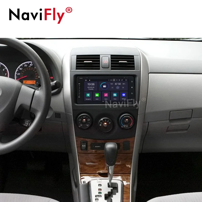 Sale NaviFly IPS+DSP 2 Din Android 9.0 Car DVD Player Stereo GPS Navigation for Toyota RAV4 Corolla Vios Hilux Terios Fortune 1