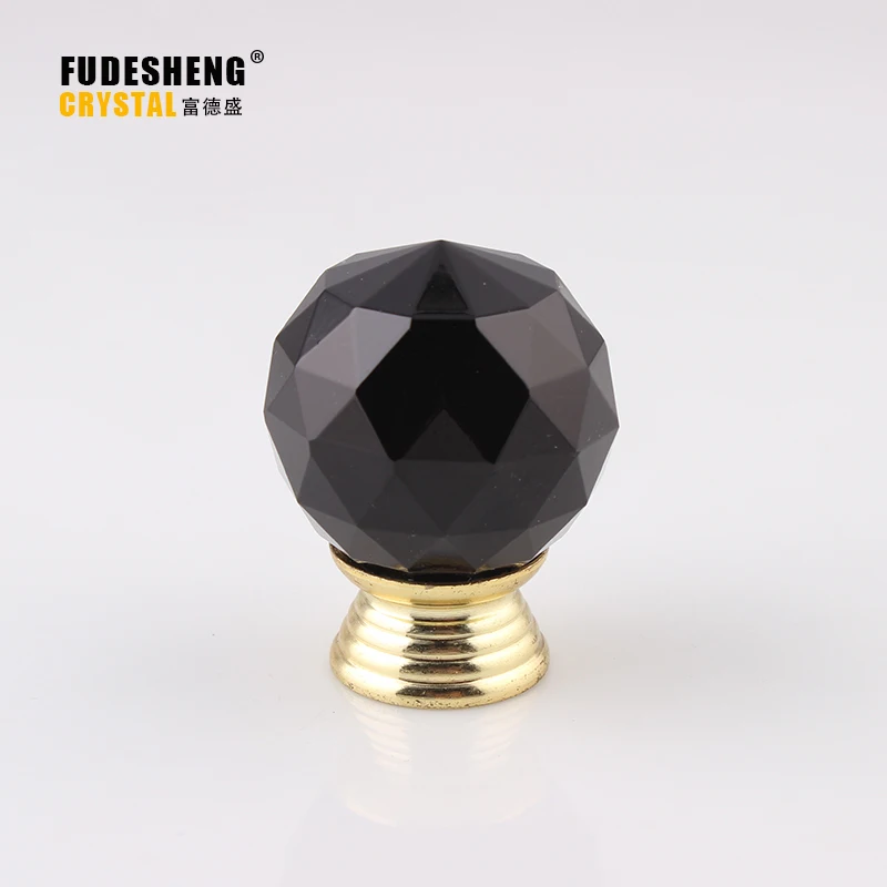 

Fashion Ball Black crsytal cabinet handle crystal drawer knob silver chrome dresser cupboard pull 30mm Black furniture SJ-3004