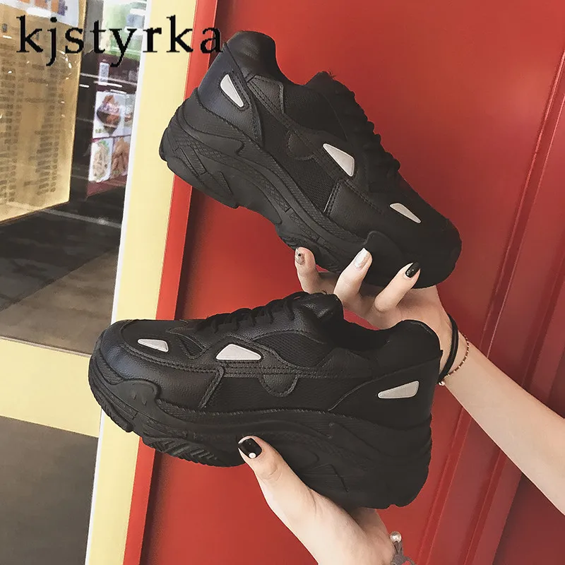 

Kjstyrka 2018 Brand Designer ladies fashion air mesh breathable casual sneakers platform women outdoor shoes zapatos mujer