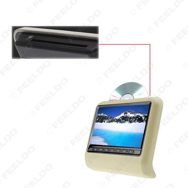 FEELDO 1 компл цифровой HD " автомобильный монитор подголовника LCD висит DVD плеер с FM USB SD игры 3-Цвет#3858