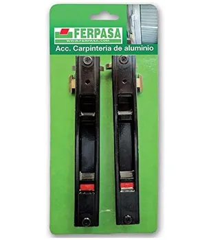 

FERPASA type crimp WINDOW SLIDING STRAIGHT BLACK C/BOLTS 2 pc.