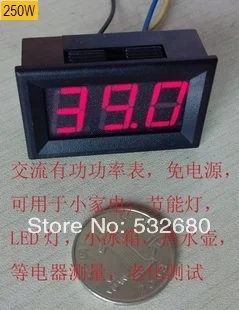 

Mini 250W AC LED Digital power watt meter panel low price