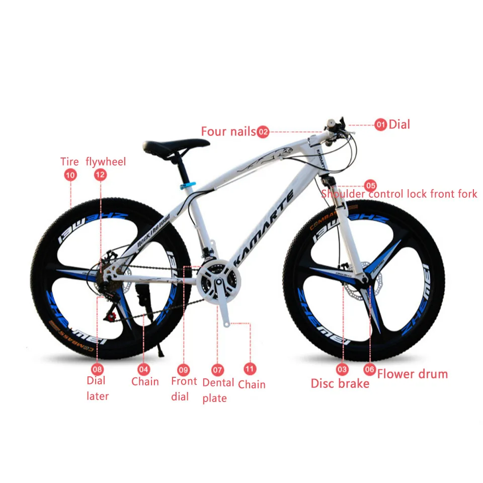 Sale New Style Mountain Bike Rappelling Mountain Bike Aluminum Frame 24/26 Double Hydraulic Disc Bicycle Racing Essential 5