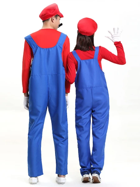 Взрослых Марио и Луиджи костюмы Super Mario Bros/братья Хэллоуин костюм