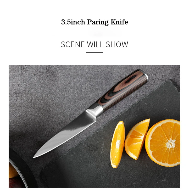 XITUO, набор поварских ножей, светильник из нержавеющей стали, кухонный нож для резки мяса, ломтик овощей, фруктов, сантоку, нож для очистки овощей, набор кухонных инструментов