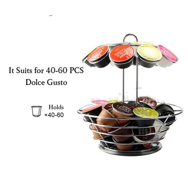 

Dolce Gusto Nespresso Coffee Pod Holder Steel Metal Stand Rack Cafe Organizer Storage Capsule Shelf Coffee Pod Free Shipping