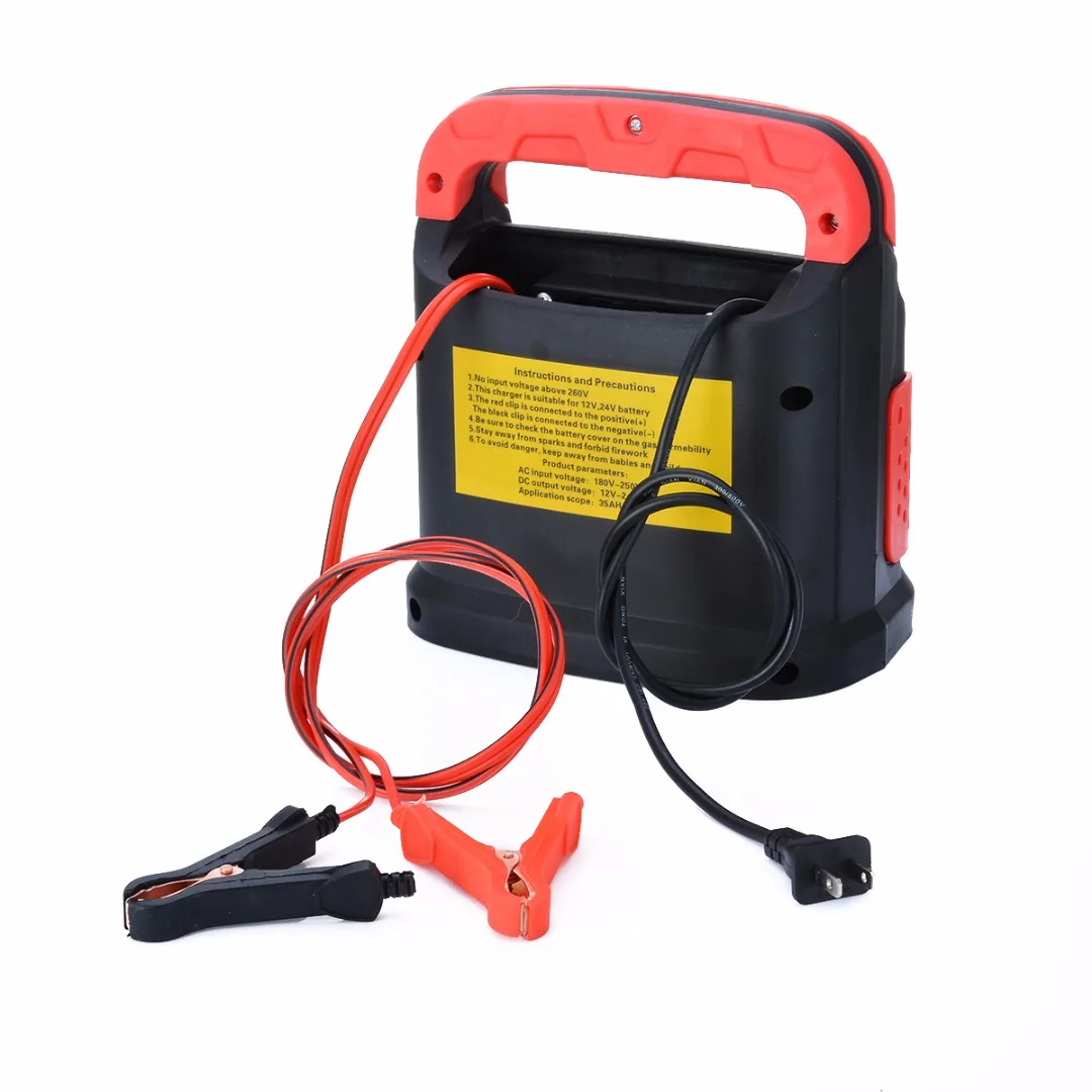 Mayitr 350W 200A LCD Car Plus Adjust Battery Charger Jump Starter Booster 12V/24V Car Battery Charger Charging