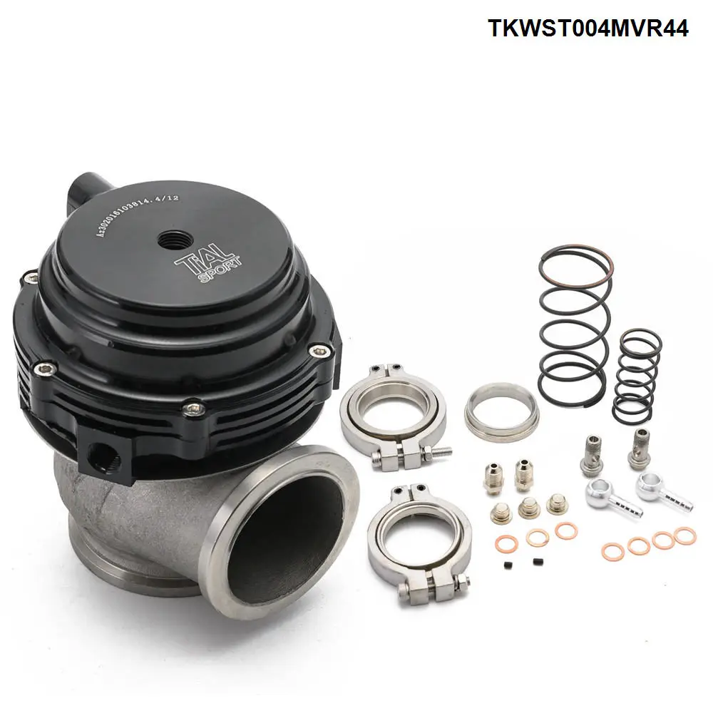 MVR 44 мм V Band внешний мусорный отсек Комплект 24PSI Turbo мусорный отсек с v-полосным фланцем TKWST004MVR44 - Цвет: Черный
